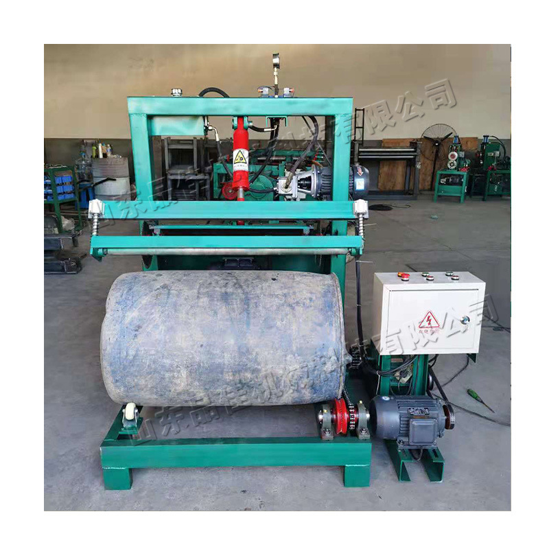 全自动废旧塑料桶切割机 塑料桶回收厂油桶开盖机 液压油桶剪切机