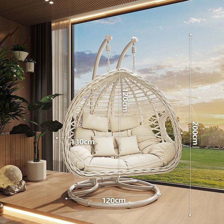 Cesta colgante columpios al aire libre patio silla colgante doble balcón doméstico red Bird 's Nest hamaca silla oscilante de Ratán