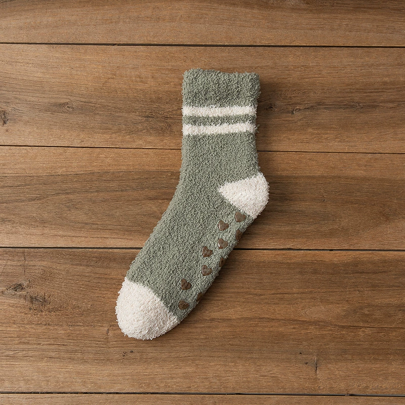 Coral velvet demi-season winter keep warm socks