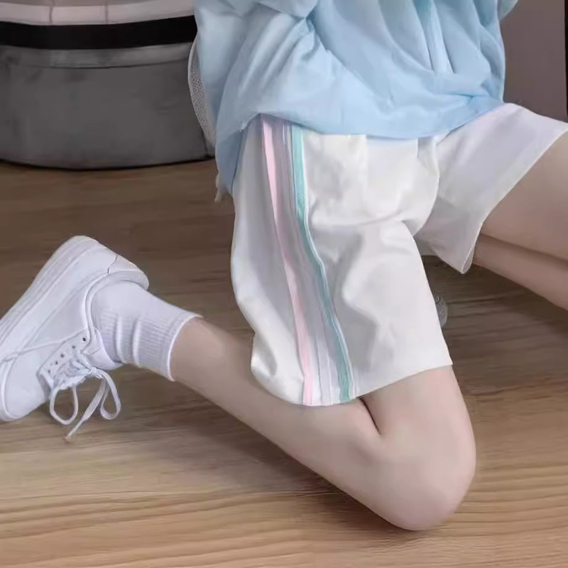 Sports Shorts Women's Summer Loose Ins Trendy Outer Wear Running Korean Style Casual High Waist Bf Style Pants Straight Half-length Pants