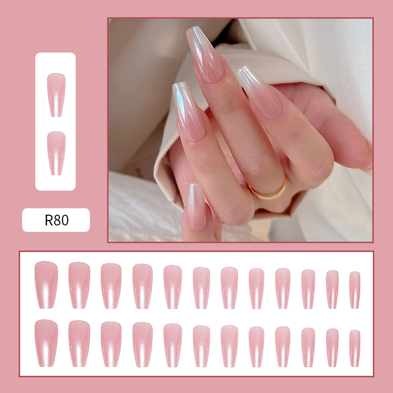 Use parche de uñas pegatina de uñas de dibujos animados corto parche de uñas falso desmontable terminado rubor parche de uñas