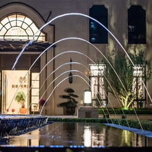 户外百变波光喷头跳泉旱喷音乐喷泉设备厂家玻光不锈钢户外广场