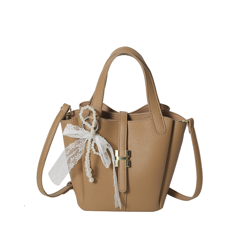 Bolso de cubo portátil de gran capacidad para mujer 2025 nuevo bolso de hombro de moda de moda bolso de mensajero de bolsillo multicapa de sentido avanzado