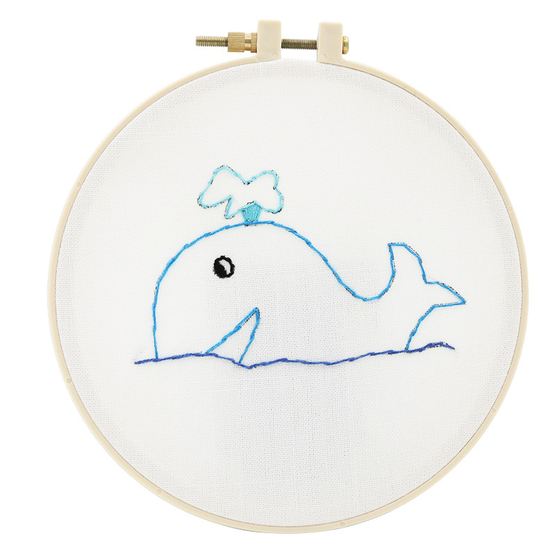 Lindo conejo bordado DIY colgando pintura de los niños Lu bordado puntada primaria práctica punto cruz dibujos animados pequeños adornos de animales