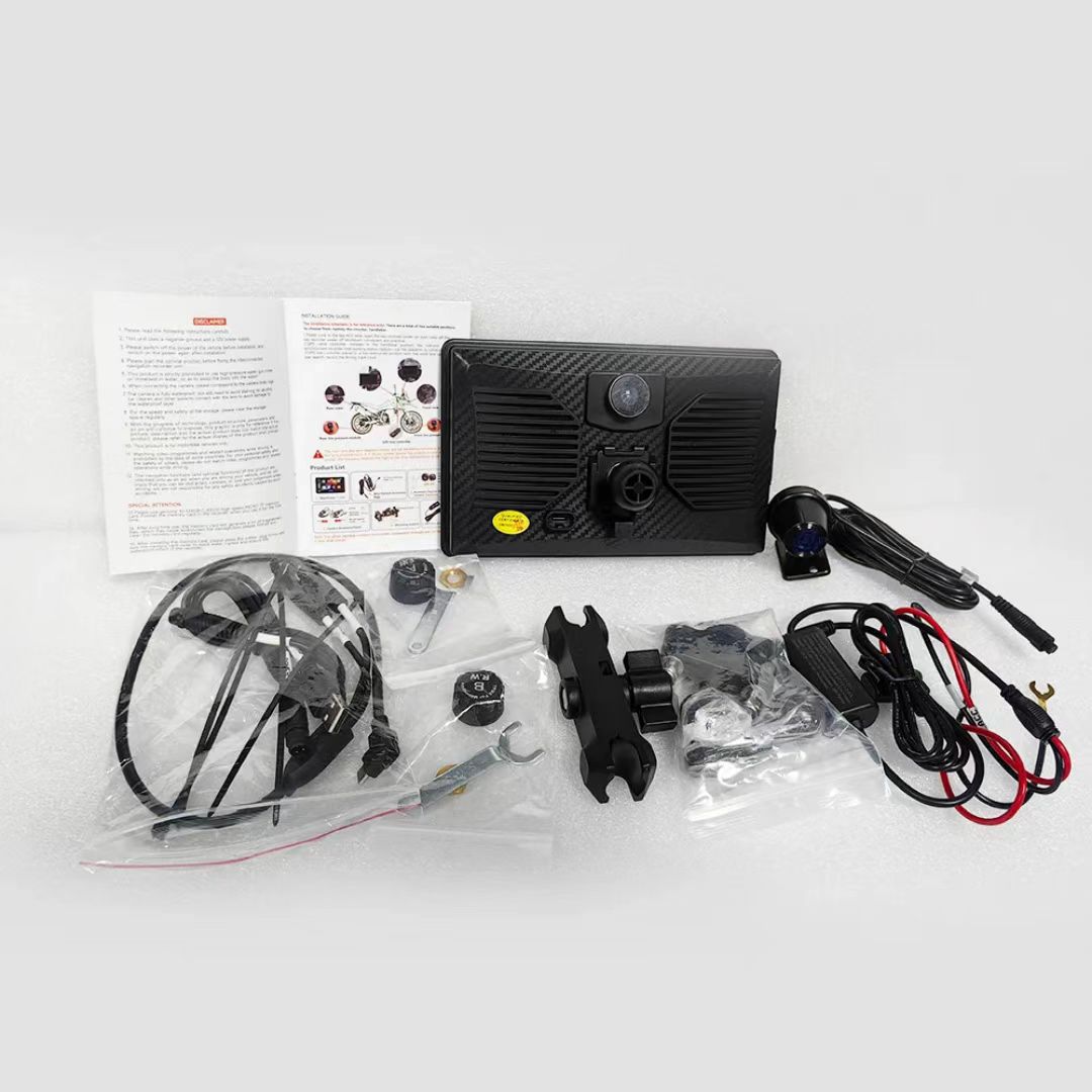 7 inch motorcycle driving recorder front 2K dual recording wireless carplay2W speaker portable navigator