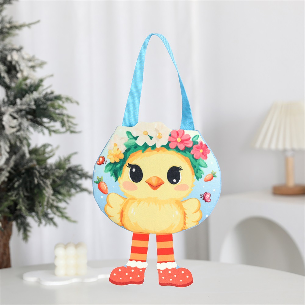 Transfronterizo nuevo bolso de pascua caramelo con cartón de dibujos animados conejo enano impresión bolso suministros de fiesta para niños