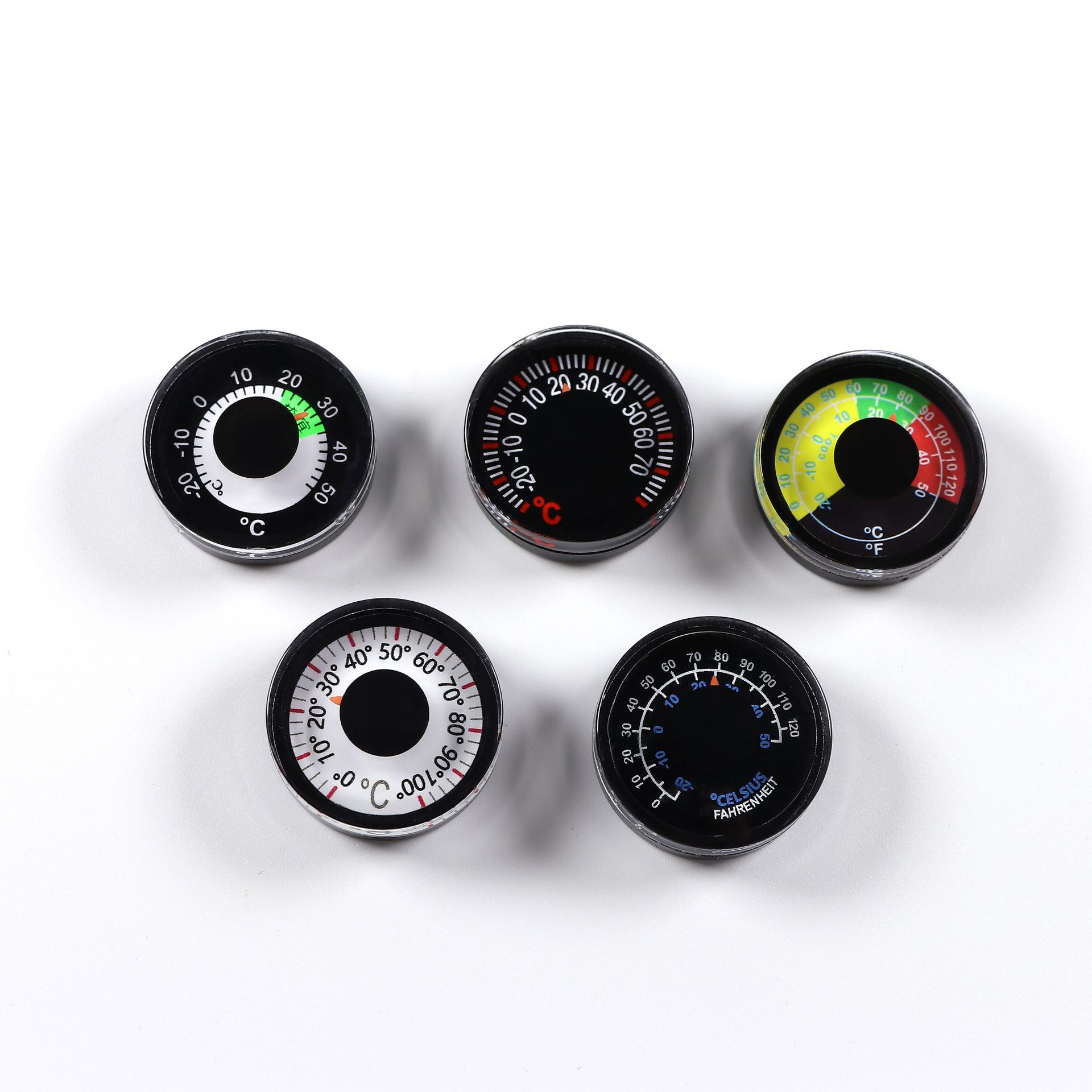 厂家直销27MM圆形温度计精准感温双金属温度计双温度单位温度计