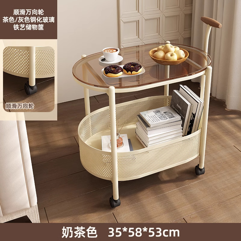 크림화이트 [팔걸이+연철수납틀+타원형갈색유리]