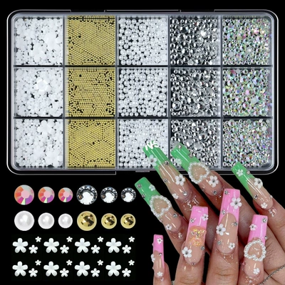 Cross-border bestseller 15-piece mixed Dırnaq bəzəkləri - 15-piece-mixed-decoration-set-02