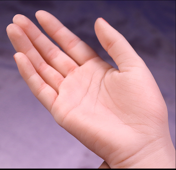 Jiuai Silicone Hand Model Display Prop, Slim Jade Right Hand, Manual, Flesh Tone — detail image 20
