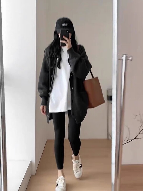 哥家商场同款女装2025秋季针织衫外搭中长款慵懒复古毛衣外套上衣|undefined