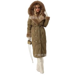 2025冬の新しいスタイルの女性用セレブスタイルの綿コート、韓国風のミドル丈ウエスト長袖スリム綿コート、トレンディな女性用