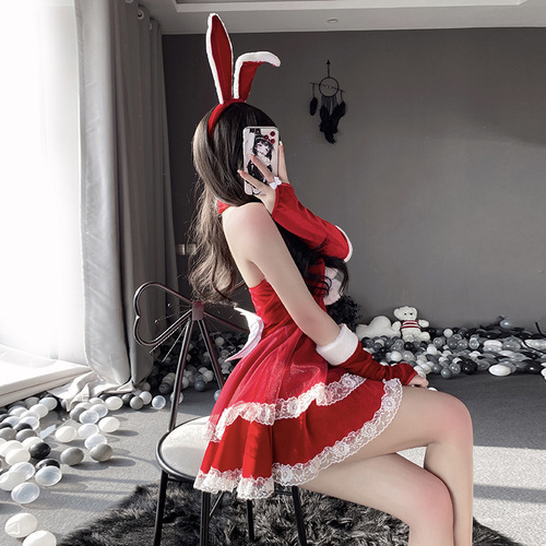 Cos Halloween Rabbit Costume Bunny Girl Clothes Maid Uniform Seductive New Year Christmas Dress Birthday 326