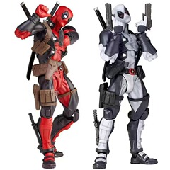 国境を越えたアニメ手作りオフィス玩具モデルヤマグチ関節可動形状デッドプール001人形