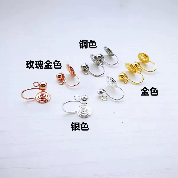 316 stainless steel mosquito coil ear clip U-shaped no ear hole ins Japanese and Korean jewelry accessories ear ring clip ear decoration invisible