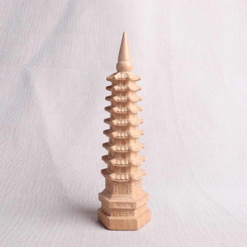 桃木7层9层11层13层文昌塔木雕摆件工艺品办公室考试文昌塔摆件|undefined