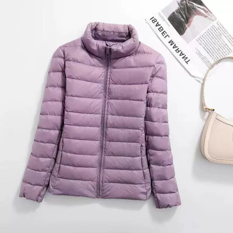 Демисезонная приталенная короткая пуховая куртка, легкая, размеры S–7XL, разнообразные цвета