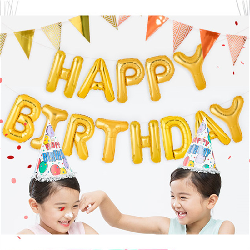 Aluminum Film Material Simple Style Letter Aluminum Film Party Festival Balloons