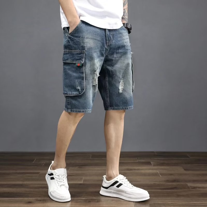 Men's Denim Shorts Dark Blue