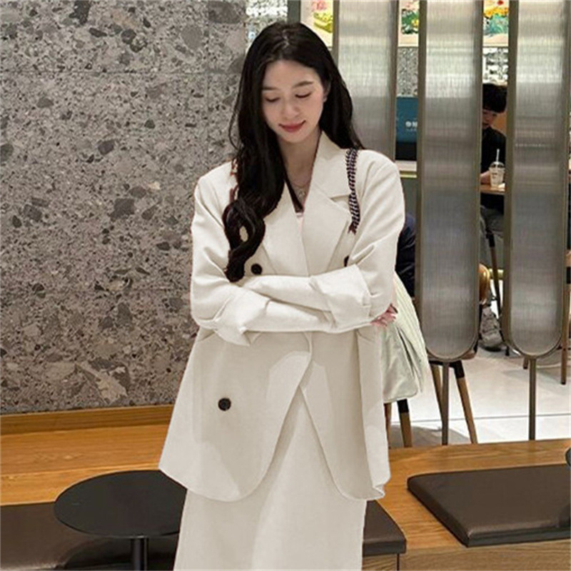 西装半身裙女2025秋季新款韩版职场时尚气质通勤小众小西服外套女|undefined