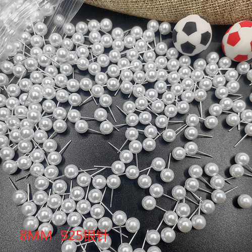 925 silver needle Japanese and Korean jewelry simple pearl small bean 8MM pearl earrings earrings jewelry manufacturer wholesale