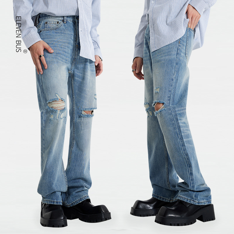 Jean Joker pour hommes, nouveau Design rétro américain à micro-trous, pantalon Long droit et ample pour garçons, 2024_voghion.com