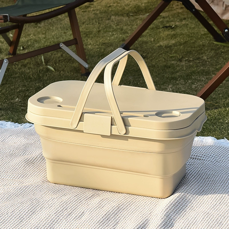 Handheld universal storage system for camping, foldable storage box