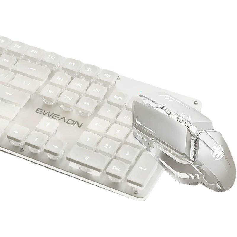 Экс-ходок GX710 бесшумная клавиатура мышь механическое ощущение проводной компьютер ноутбук девушка офис высокая ценность