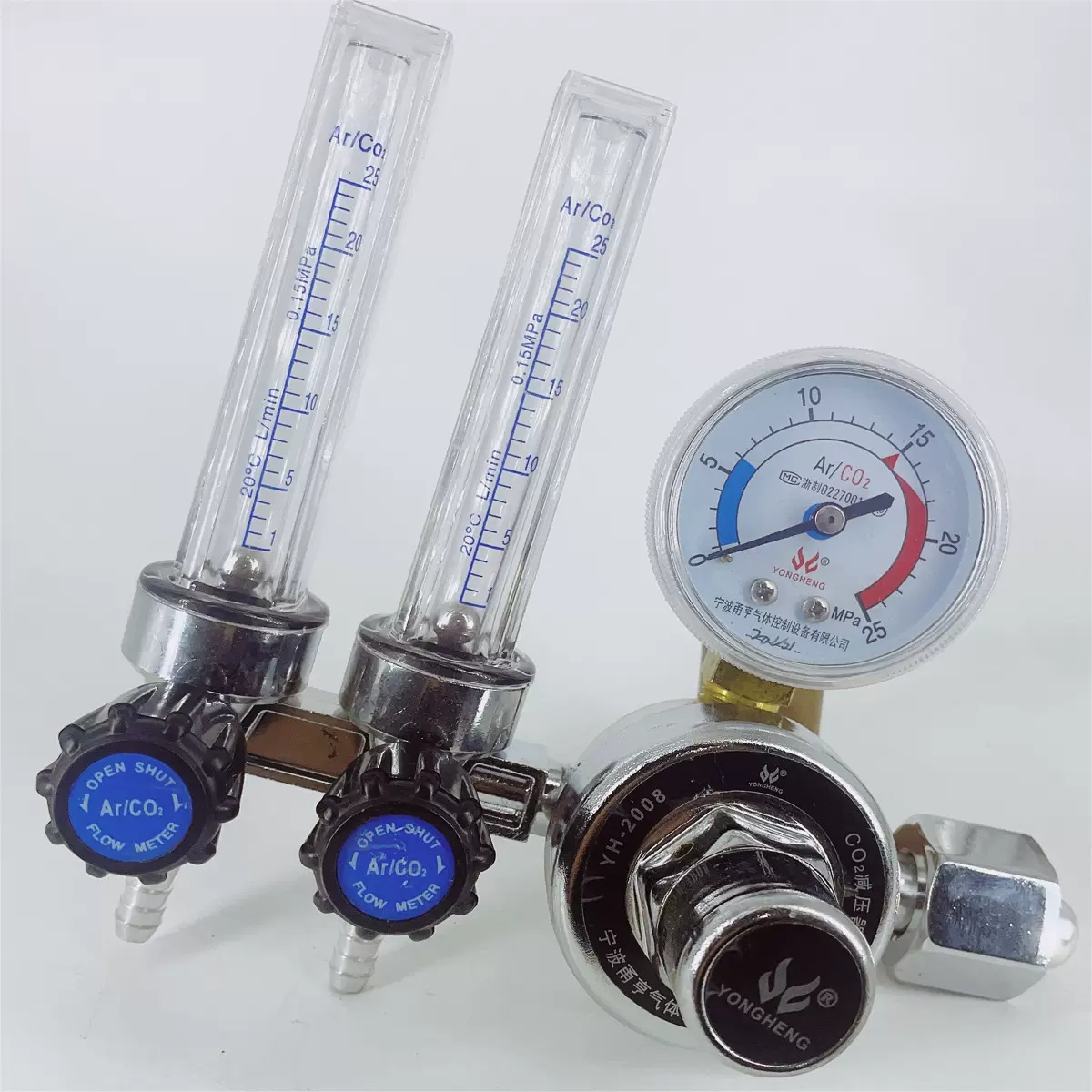 甬亨牌双管氩气表氩气减压器压力表量大从优