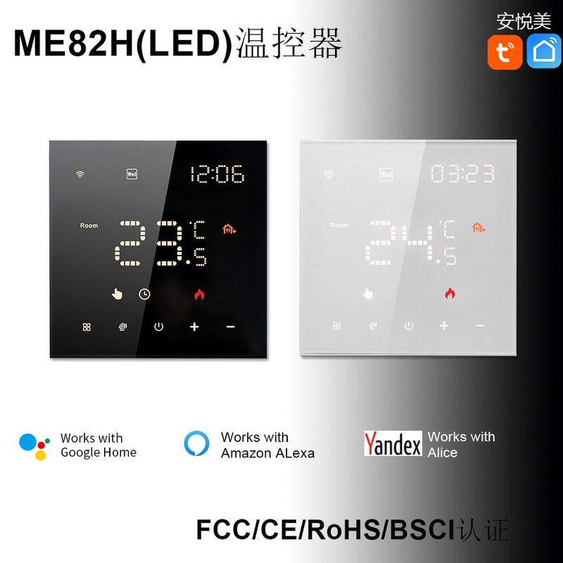 Tuya Smart Graphene Electric Floor Heating Thermostat Gas Wall-Mounted Boiler Temperature Controller Control 82 Smart Voice Control Tuya Smart Graphene Electric Floor Heating Thermostat Gas Wall-Mounted Boiler Temperature Controller Control 82 Smart Voice Control