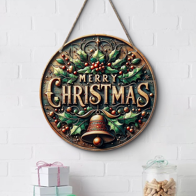 クロスボーダークリスマスクリエイティブ吊り下げ装飾木製工芸品ラウンドドアサイン木製吊り下げタグシリーズ 20Cmos 吊り下げ|undefined