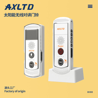 Manufactor wholesale Cross border Foreign trade solar energy wireless Distance building pierce through a wall Nonvisual Talkback doorbell household