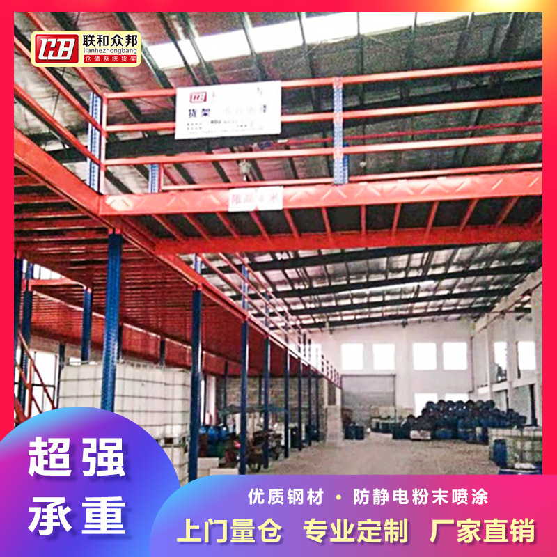 货架仓储重型置物架仓库木板隔层工业钢板二层阁楼平台钢结构架子