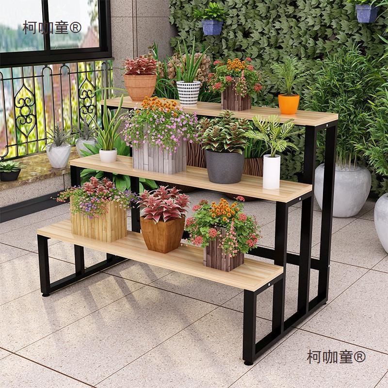 中岛柜三层流水台产品高低展示架花架货架鞋架展示柜双面置麦太保