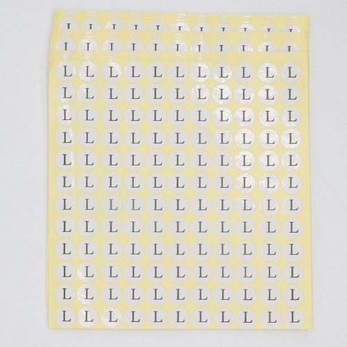 Size sticker letter self-adhesive size label 1.3cm clothing code number standard size code code clothing code code