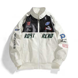 美式PU皮衣男款男士外套春秋季新款立领机车服百搭潮流爆款夹克男