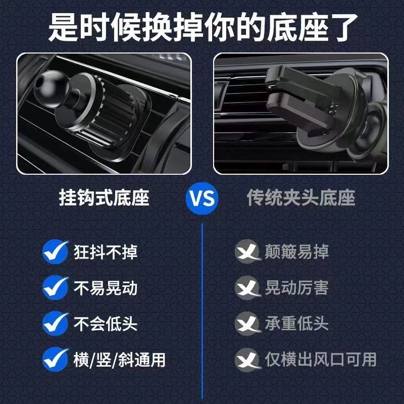 Customized Car Wireless Charger, Car-Specific Mobile Phone Holder, Magnetic Fast Charging Navigation Support Stand, Metal