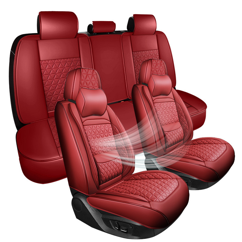 Four-Season Universal Car Seat Covers for Five-Seater Cars, Luxury Seat Covers, Breathable Linen Car Seat Cushions, Decorative Pads