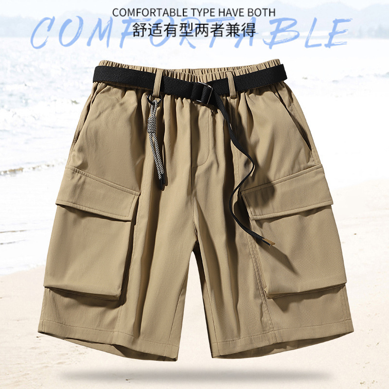 Summer Cross-Border Men's Casual Shorts Loose Sports Multi-Pocket Pants Simple Versatile Large Size Cargo Shorts Men's Shorts