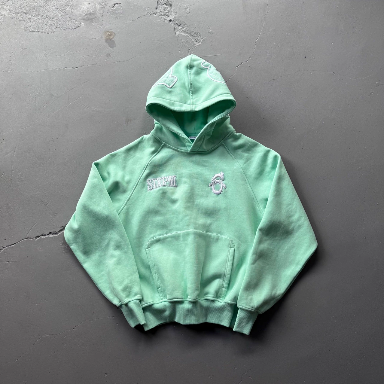 6PM Drill вышитые буквы хип-хоп пух бархат с капюшоном свитер длинные брюки мужской прилив спортивный костюм куртка