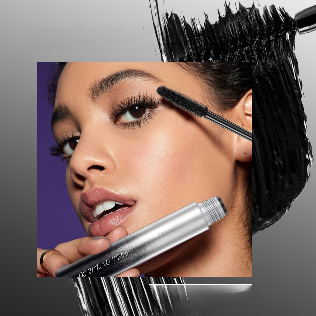 QIBEST mascara waterproof not easy to smudges long thick curling long lasting shaping big eye eyelash makeup