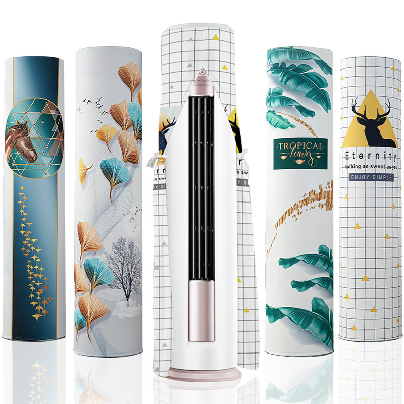 Cubierta de aire acondicionado gabinete redondo cilíndrico Gree sala de estar Midea Haier gabinete buey vertical aire acondicionado cubierta de polvo