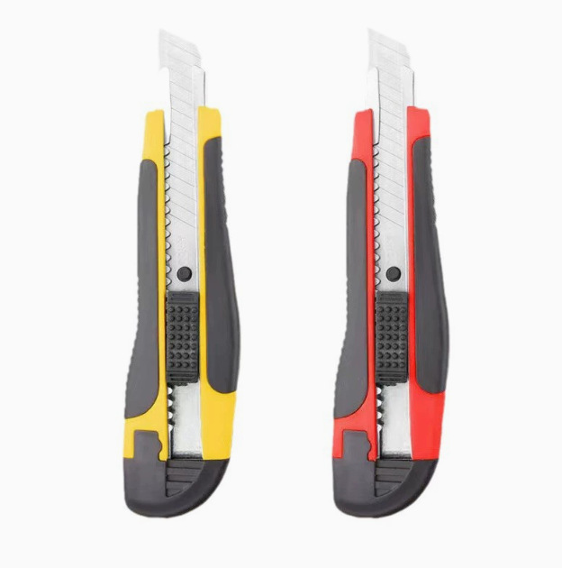 Cuchillo multiusos de hoja negra, resistente, engrosado, cortador de papel multifuncional, abridor de paquetes, cuchillo para papel pintado, cuchillo industrial, afilado, de gran tamaño, para manualidades.