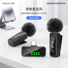 工厂批发GT21一拖二无线领夹麦克风直播麦带货收音无线话筒领夹麦
