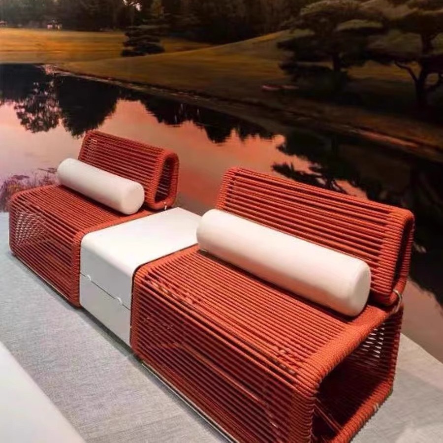 Garden vacation furniture, resort hotel sofa, courtyard homestay single-person swimming pool, wicker furniture