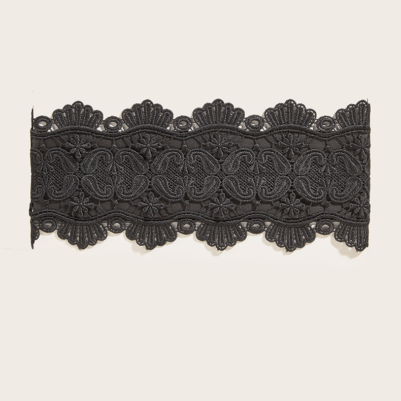 Lace Pattern Women's Gender Simple Style Classic Style Lace Imitation Leather Plastic Patchwork Women's Leather Belts