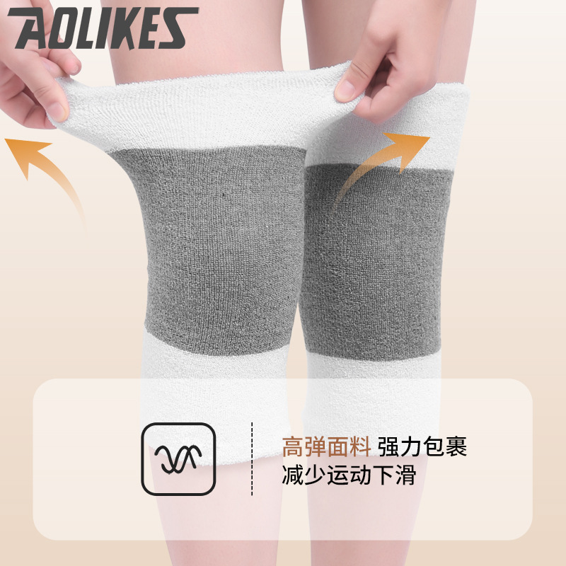 Invierno cálido rótula toalla engrosada polainas caliente ciclismo a prueba de frío rótula bailando de rodillas deportes de protección