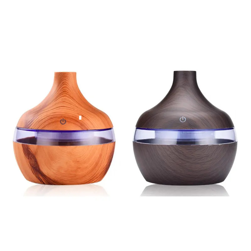 Venta al por mayor de humidificadores ultrasónicos de grano de madera, mini humidificadores portátiles de niebla de oficina de escritorio
