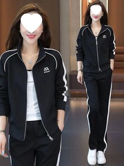休闲运动服套装女2025年秋季新款时尚减龄修身卫衣阔腿裤两件套