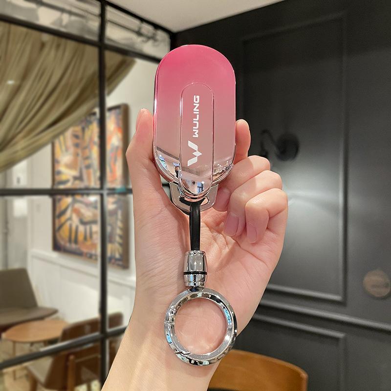 Wuling Hongguang mini key set mini ev special gb three generation macaron car high-end shell buckle cute ladies
